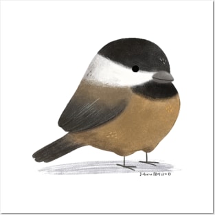 Black Capped Chickadee Bird 2 Posters and Art